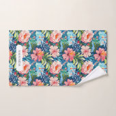 Sommerblumen Tropisches Blumenmuster Blätter Badhandtuch Set (Handtuch)