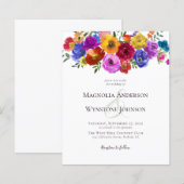 Sommerblumen-Wildblume-Einladung (Vorne/Hinten)