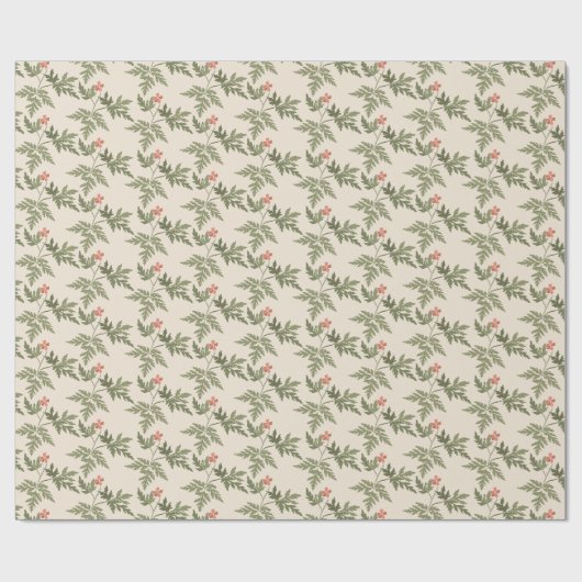 Sommerblumen-Wildblumen Geschenkpapier (Flach)