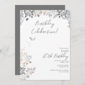 Sommerblumendekor Geburtstagsparty Einladung (Vorne/Hinten)