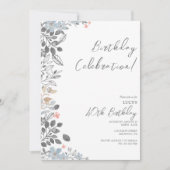 Sommerblumendekor Geburtstagsparty Einladung (Vorderseite)