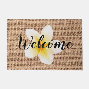 Sommerblumendesign Burlap Urlaub Ehefrau willkomme Fußmatte