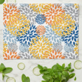 Sommerblumenfarben, Abstrakt-hell Geschirrtuch (Gefaltet)