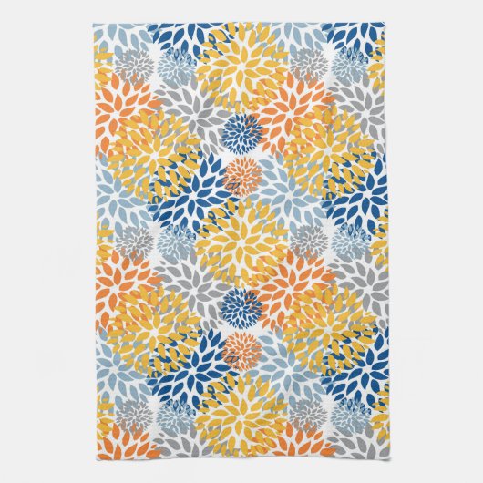 Sommerblumenfarben, Abstrakt-hell Geschirrtuch (Vertikal)