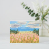 Sommerblumenfeld Postkarte (Stehend Vorderseite)