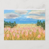 Sommerblumenfeld Postkarte (Vorderseite)