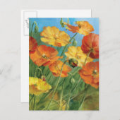 Sommerblumenfeld Postkarte (Vorne/Hinten)