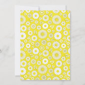 Sommerblumengelbe Hochzeit Einladung (Rückseite)