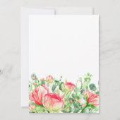 Sommerblumengeschmückte Rose Garten 16 . Geburtsta Einladung (Rückseite)