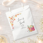 Sommerblumenhochzeit in Rosa und Orange Geschenktütchen (Ausgeschnitten)