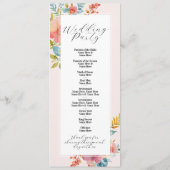 Sommerblumenmenü - Einzelheiten zur Zeremonie Programm (Rückseite)