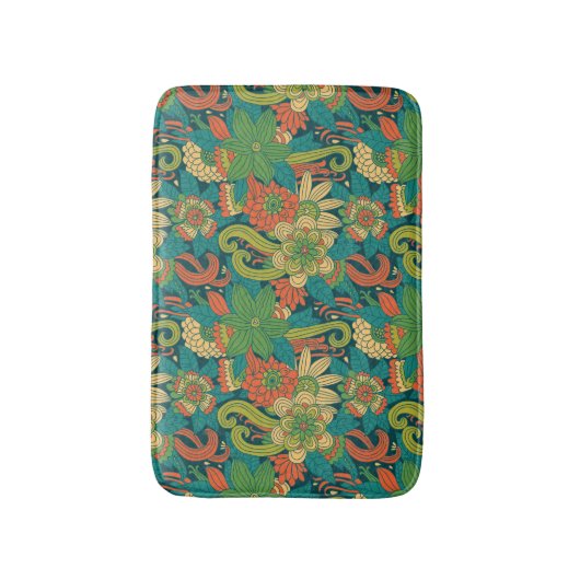 Sommerblumenmuster Badematte (Vorderseite Vertikal)