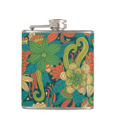 Sommerblumenmuster Flachmann (Vorderseite)