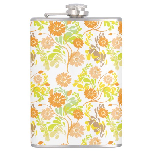 Sommerblumenmuster Flachmann (Vorderseite)