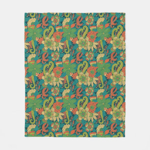 Sommerblumenmuster Fleecedecke