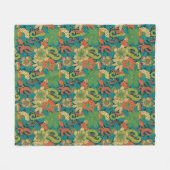 Sommerblumenmuster Fleecedecke (Vorderseite (Horizontal))