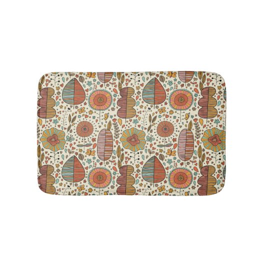 Sommerblumenmuster gemacht vom Blätter Badematte (Vorderseite)