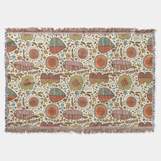 Sommerblumenmuster gemacht vom Blätter Decke (Vorderseite)