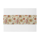 Sommerblumenmuster gemacht vom Blätter Einladungsbanderole (Rückseitenbeispiel)