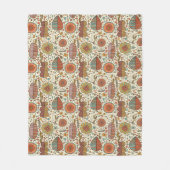 Sommerblumenmuster gemacht vom Blätter Fleecedecke (Vorderseite)