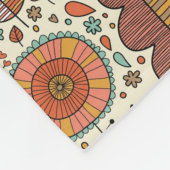 Sommerblumenmuster gemacht vom Blätter Fleecedecke (Ecke)