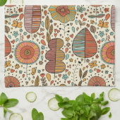 Sommerblumenmuster gemacht vom Blätter Küchentuch (Gefaltet)