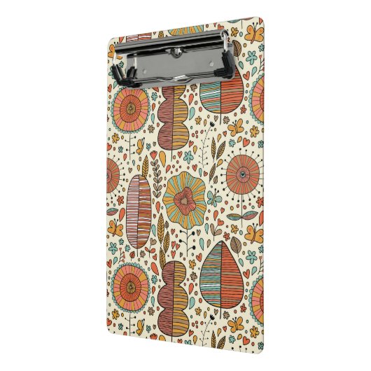 Sommerblumenmuster gemacht vom Blätter Mini Klemmbrett (Gewinkelt2)