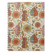 Sommerblumenmuster gemacht vom Blätter Notizblock (Vorderseite)