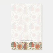 Sommerblumenmuster gemacht vom Blätter Post-it Klebezettel (Vorderseite)