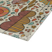 Sommerblumenmuster gemacht vom Blätter Schneidebrett (Ecke)