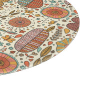 Sommerblumenmuster gemacht vom Blätter Schneidebrett (Ecke)