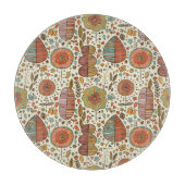 Sommerblumenmuster gemacht vom Blätter Schneidebrett (Vorderseite)