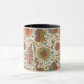 Sommerblumenmuster gemacht vom Blätter Tasse (Zentrum)