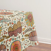 Sommerblumenmuster gemacht vom Blätter Tischdecke (Beispiel)