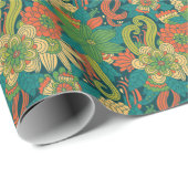 Sommerblumenmuster Geschenkpapier (Rolleneckpunkt)