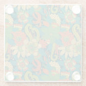 Sommerblumenmuster Glasuntersetzer (Rückseite)