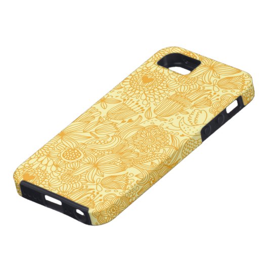 Sommerblumenmuster in den warmen Farben Case-Mate iPhone Hülle (unten)