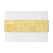 Sommerblumenmuster in den warmen Farben Einladungsbanderole (Rückseitenbeispiel)