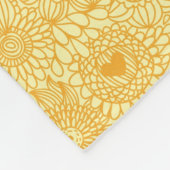 Sommerblumenmuster in den warmen Farben Fleecedecke (Ecke)