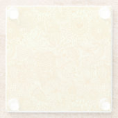 Sommerblumenmuster in den warmen Farben Glasuntersetzer (Rückseite)