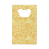 Sommerblumenmuster in den warmen Farben Kreditkarten Flaschenöffner (Rückseite)