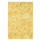 Sommerblumenmuster in den warmen Farben Mini Klemmbrett (Rückseite)