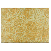 Sommerblumenmuster in den warmen Farben Schneidebrett (Vorderseite)