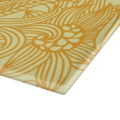 Sommerblumenmuster in den warmen Farben Schneidebrett (Ecke)