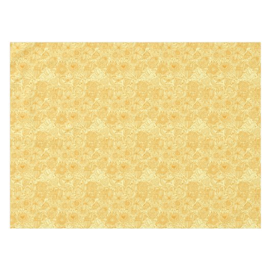 Sommerblumenmuster in den warmen Farben Tischdecke (Vorderseite (Horizontal))