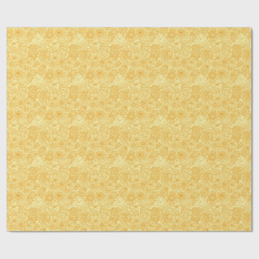 Sommerblumenmuster in warmen Farben Geschenkpapier (Flach)