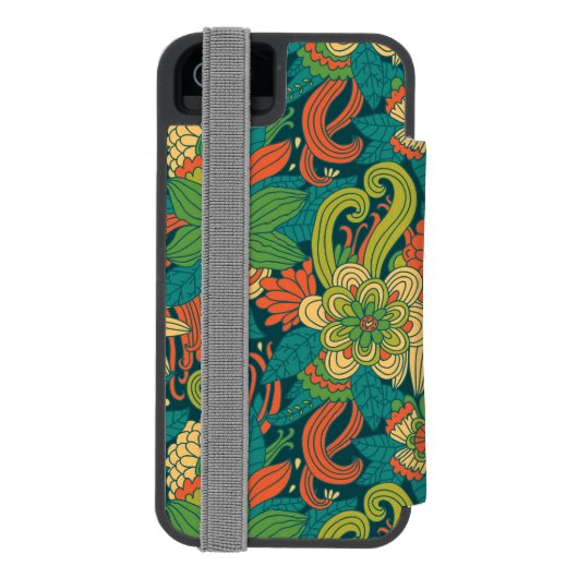 Sommerblumenmuster Incipio iPhone Geldbeutel-Hülle (Folio Rückseite)