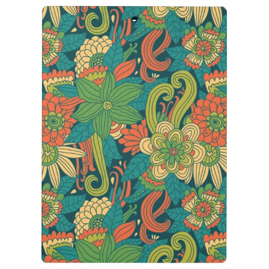 Sommerblumenmuster Klemmbrett (Rückseite)