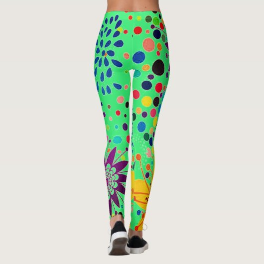 Sommerblumenmuster Leggings (Rückseite)