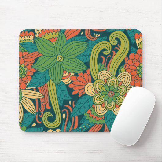 Sommerblumenmuster Mousepad (Mit Mouse)